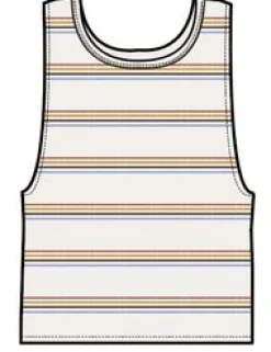 Retro Vibes Organic Cotton Tank Top - Retro Stripe