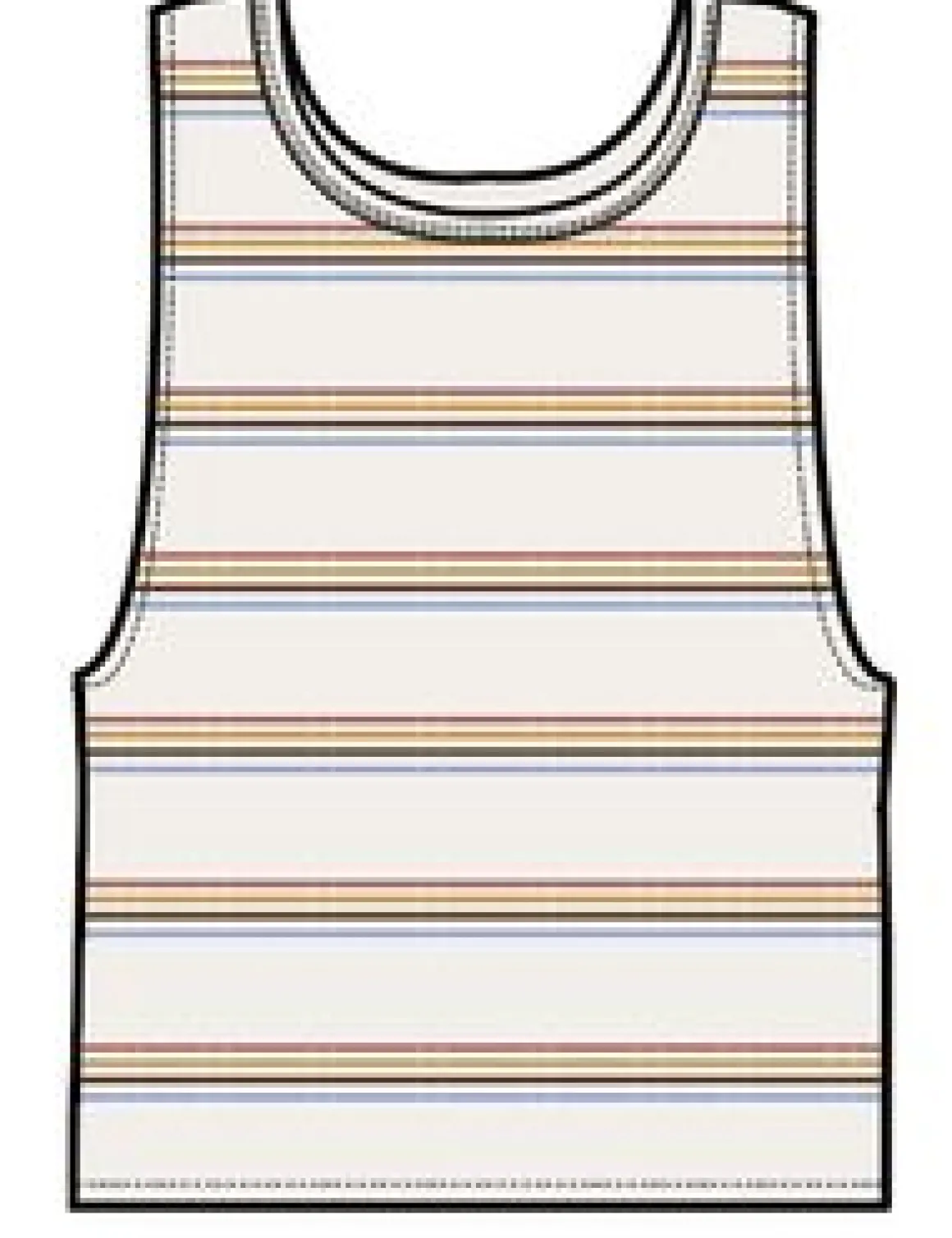 Retro Vibes Organic Cotton Tank Top - Retro Stripe