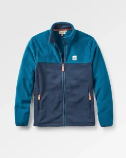 Ridge 2.0 Full Zip Recycled Polar Fleece - Tidal Blue/Rich Navy