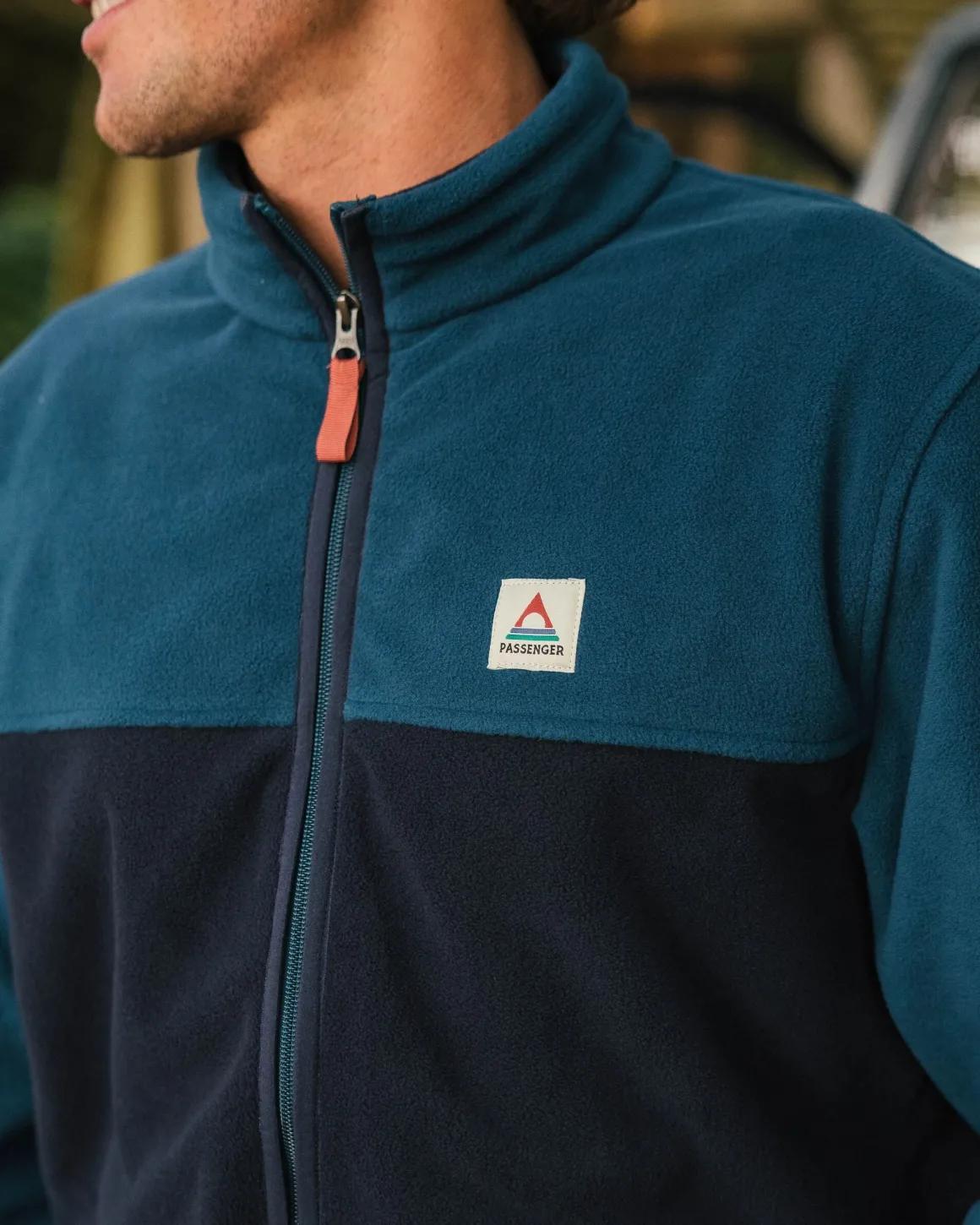 Ridge 2.0 Full Zip Recycled Polar Fleece - Tidal Blue/Rich Navy