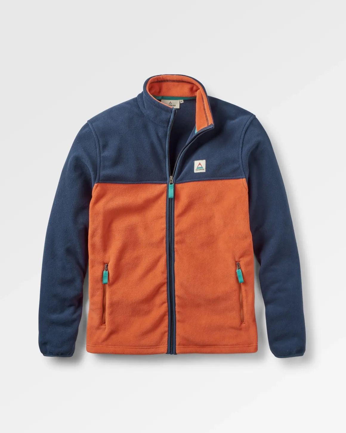 Ridge 2.0 Full Zip Recycled Polar Fleece - Rich Navy/ Burnt Orange
