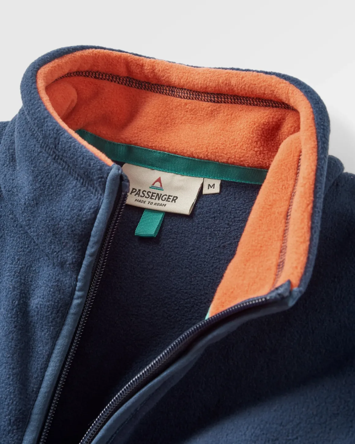 Ridge 2.0 Full Zip Recycled Polar Fleece - Rich Navy/ Burnt Orange