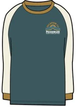 Riser Recycled Cotton Long Sleeve T-Shirt - Mediterranean