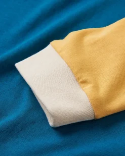 Riser Recycled Cotton Long Sleeve T-Shirt - Blue Coral