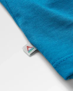 Riser Recycled Cotton Long Sleeve T-Shirt - Blue Coral