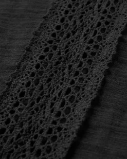 Rivergate Recycled Cotton Long Sleeve Top - Black