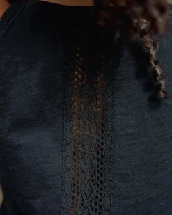 Rivergate Recycled Cotton Long Sleeve Top - Black