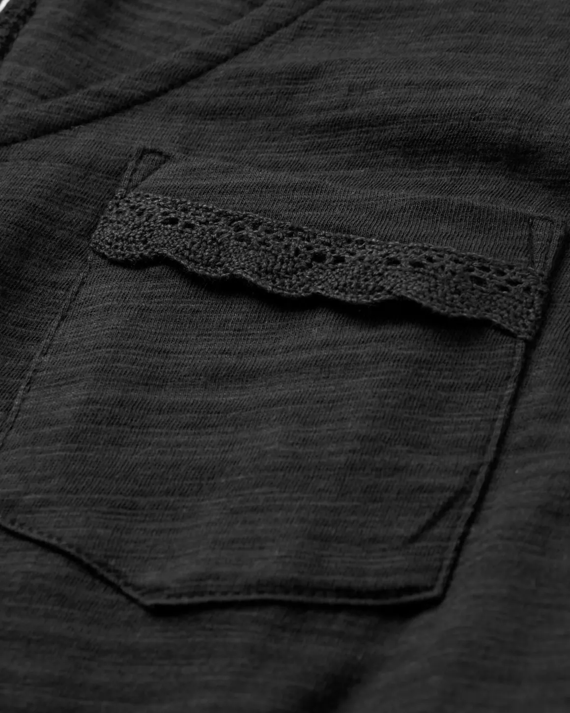 Rivergate Recycled Cotton Long Sleeve Top - Black