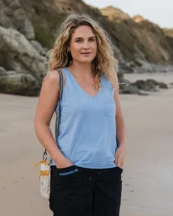 Rivergate Recycled Cotton Top - Cornflower