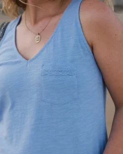 Rivergate Recycled Cotton Top - Cornflower