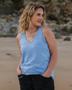 Rivergate Recycled Cotton Top - Cornflower