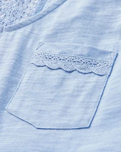 Rivergate Recycled Cotton Top - Cornflower