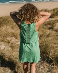 Rivergate Recycled Cotton Dress - Green Spruce