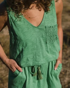 Rivergate Recycled Cotton Dress - Green Spruce