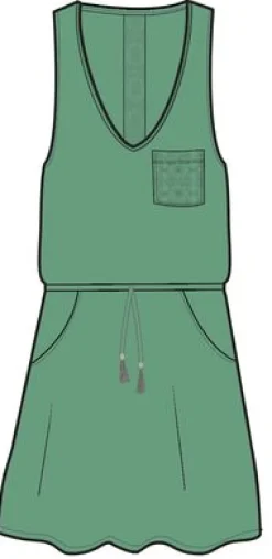 Rivergate Recycled Cotton Dress - Green Spruce