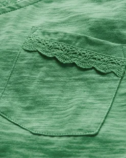 Rivergate Recycled Cotton Long Sleeve Top - Green Spruce