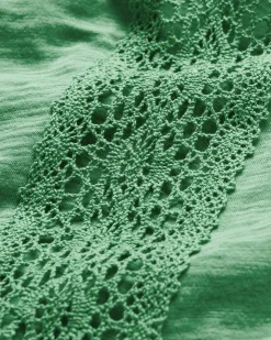 Rivergate Recycled Cotton Long Sleeve Top - Green Spruce