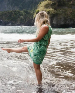 Rivergate Recycled Cotton Dress - Sunburst Green Spruce