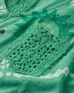 Rivergate Recycled Cotton Dress - Sunburst Green Spruce