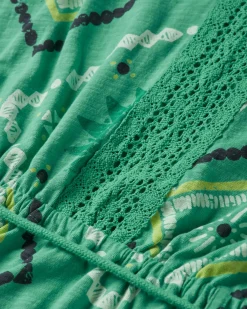 Rivergate Recycled Cotton Dress - Sunburst Green Spruce