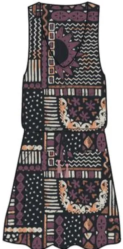 Rivergate Recycled Cotton Dress - Vintage Patchwork Black/Multi