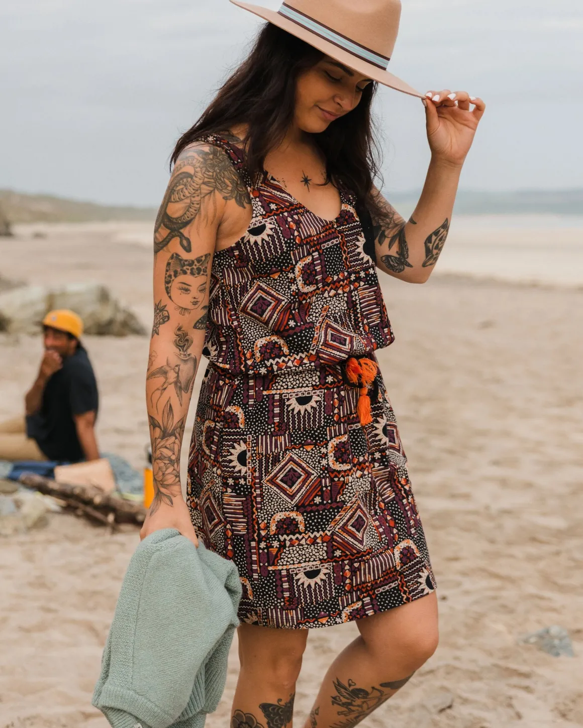 Rivergate Recycled Cotton Dress - Vintage Patchwork Black/Multi