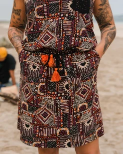 Rivergate Recycled Cotton Dress - Vintage Patchwork Black/Multi