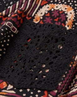 Rivergate Recycled Cotton Dress - Vintage Patchwork Black/Multi