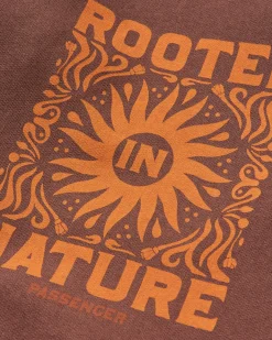 Rooted In Nature Long Sleeve Hoodie - Chestnut