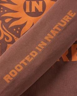Rooted In Nature Long Sleeve Hoodie - Chestnut
