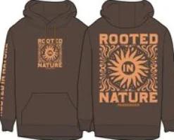 Rooted In Nature Long Sleeve Hoodie - Chestnut