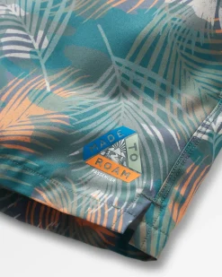 Roundtrip Recycled All Purpose Trail Short - Palm Camo Deep Sea