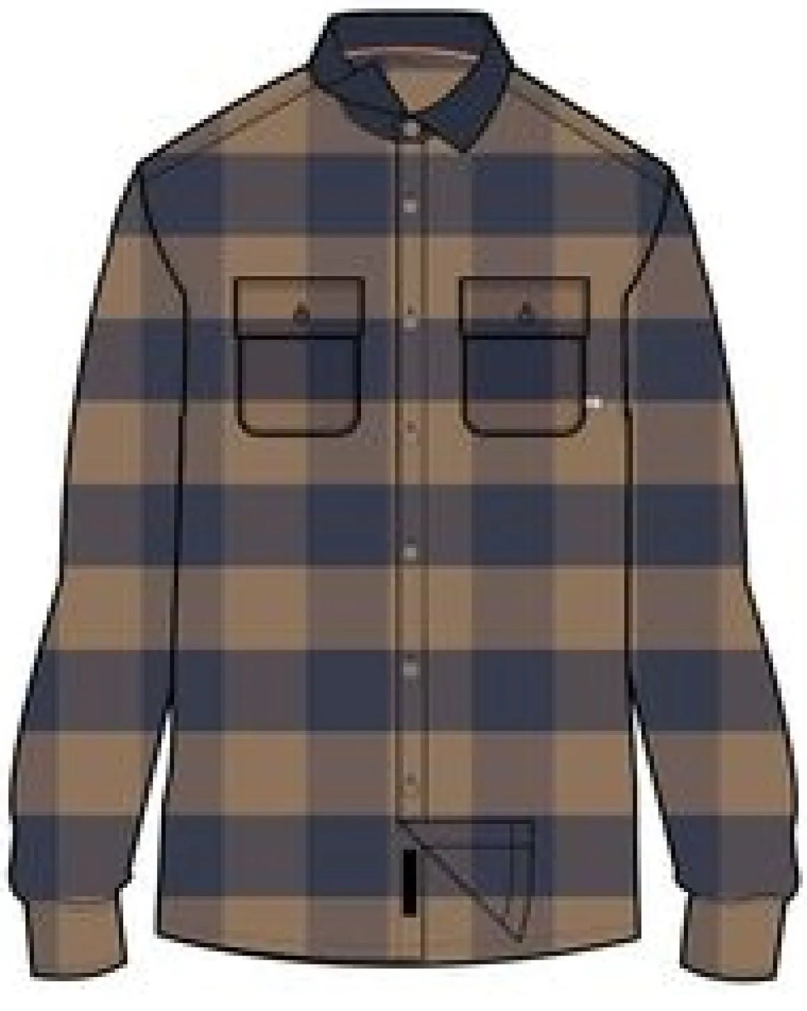 Rustic 2.0 Organic Cotton Long Sleeve Shirt - Toffee/Rich Navy Buffalo