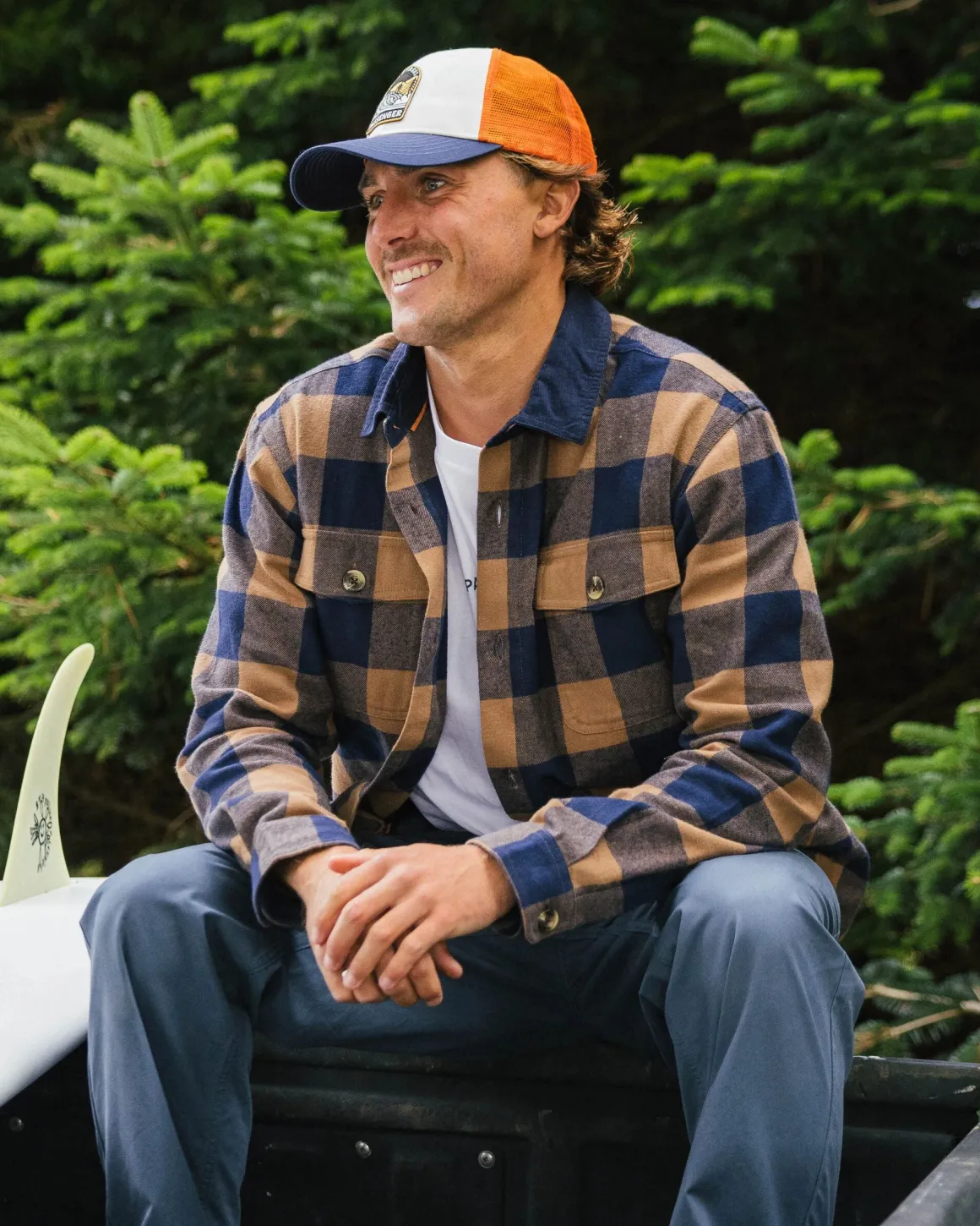 Rustic 2.0 Organic Cotton Long Sleeve Shirt - Toffee/Rich Navy Buffalo