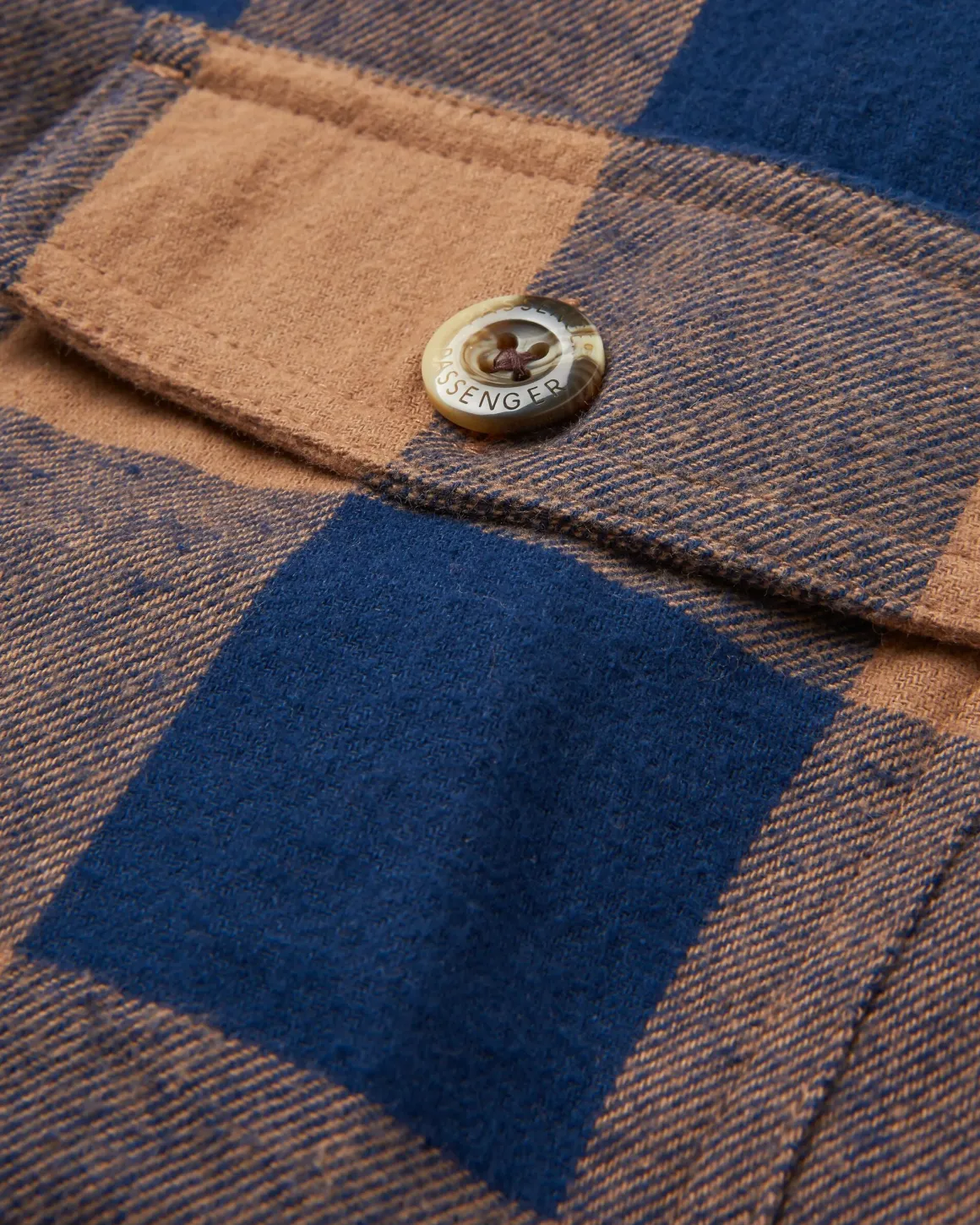 Rustic 2.0 Organic Cotton Long Sleeve Shirt - Toffee/Rich Navy Buffalo