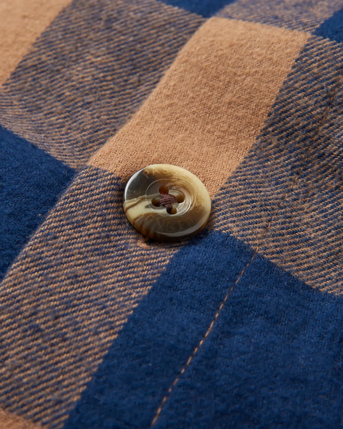 Rustic 2.0 Organic Cotton Long Sleeve Shirt - Toffee/Rich Navy Buffalo