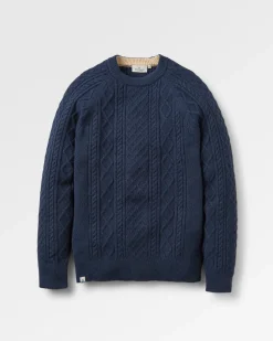 Sandbar Cable Knitted Sweater - Rich Navy