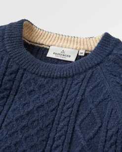Sandbar Cable Knitted Sweater - Rich Navy
