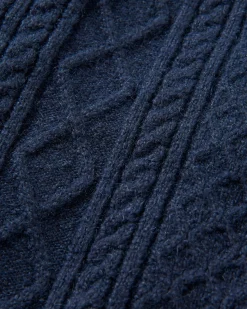 Sandbar Cable Knitted Sweater - Rich Navy