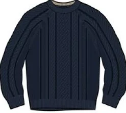 Sandbar Cable Knitted Sweater - Rich Navy