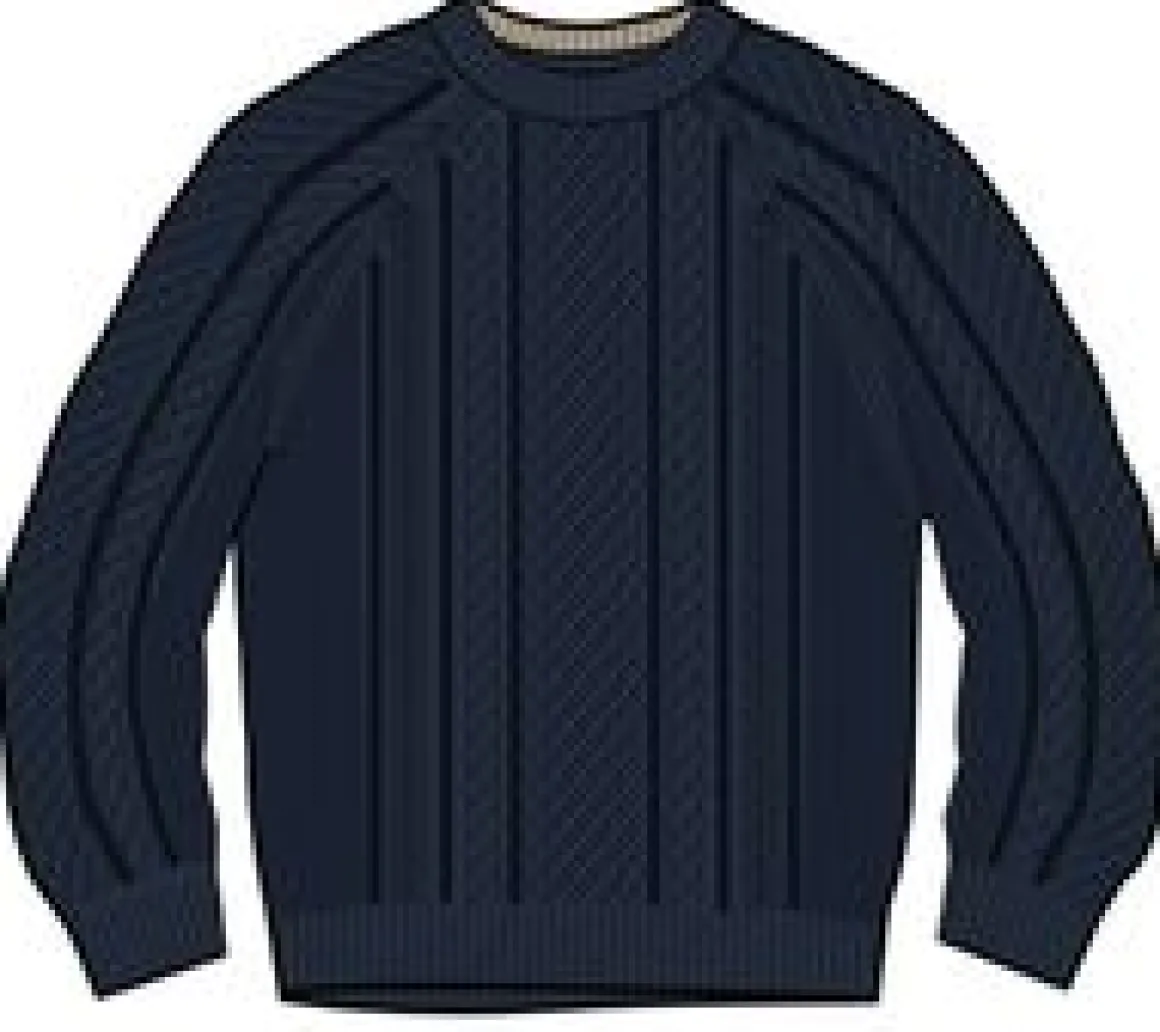 Sandbar Cable Knitted Sweater - Rich Navy