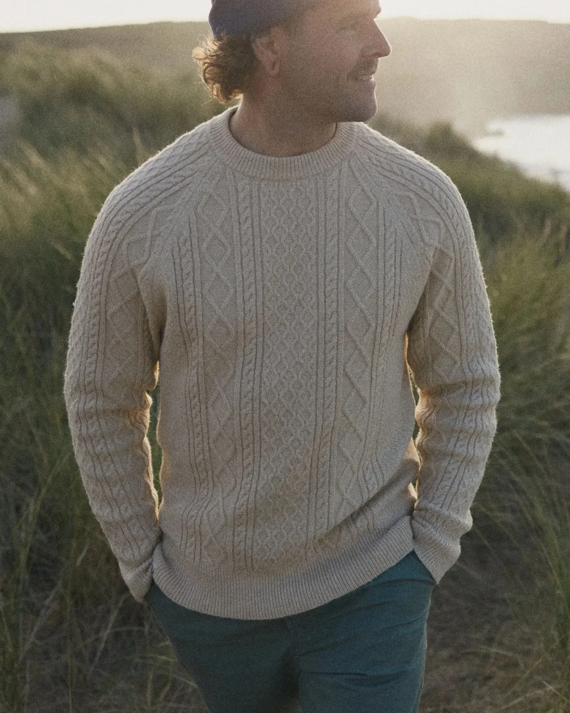 Sandbar Cable Knitted Sweater - Stone
