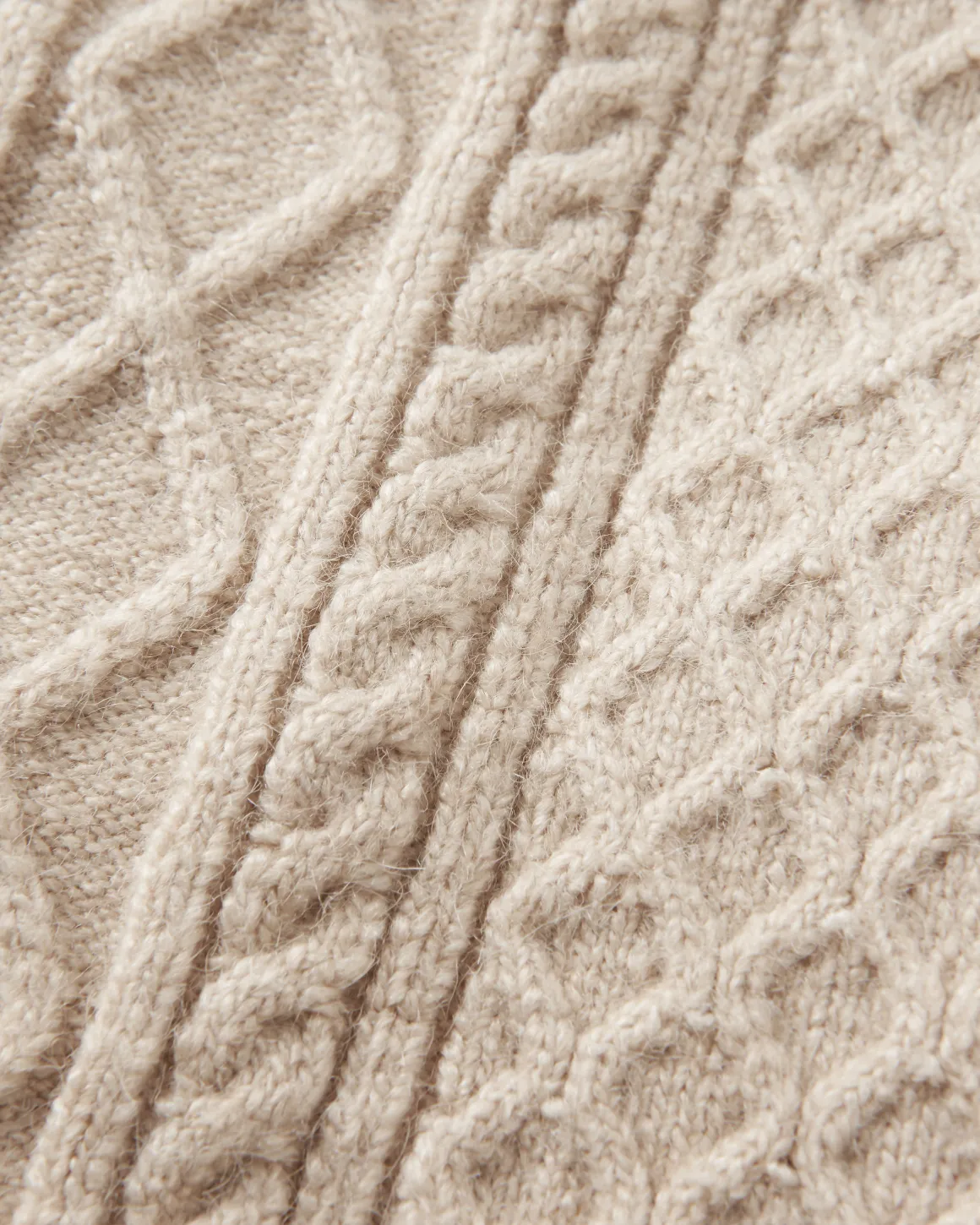 Sandbar Cable Knitted Sweater - Stone