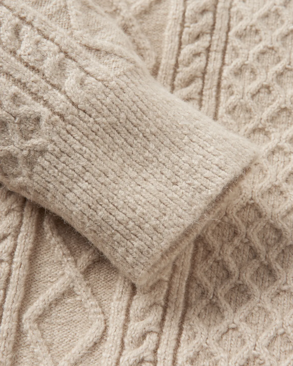 Sandbar Cable Knitted Sweater - Stone
