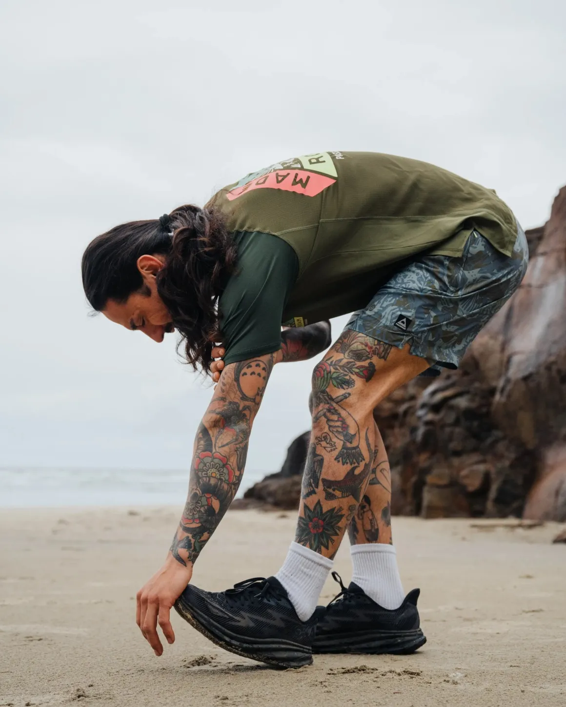 Sandune Trail Shorts - Abstract Seaweed Pistachio