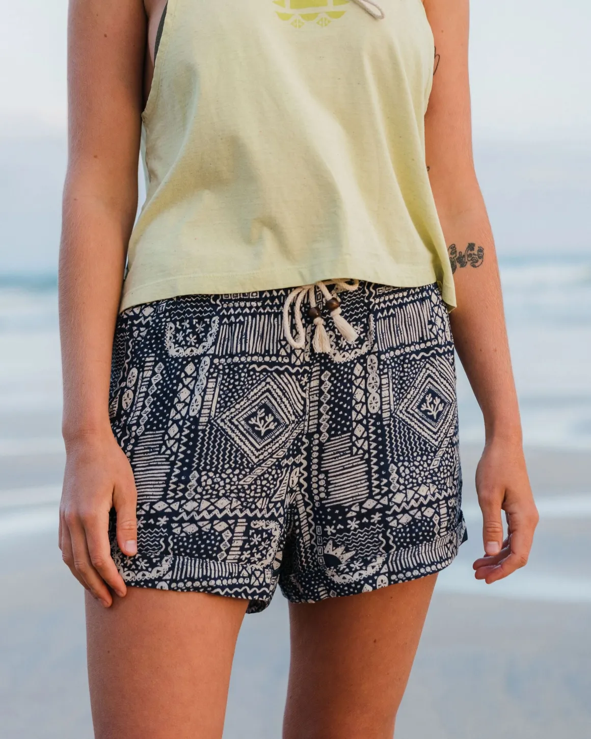 Santosa Woven Shorts - Vintage Patchwork Navy