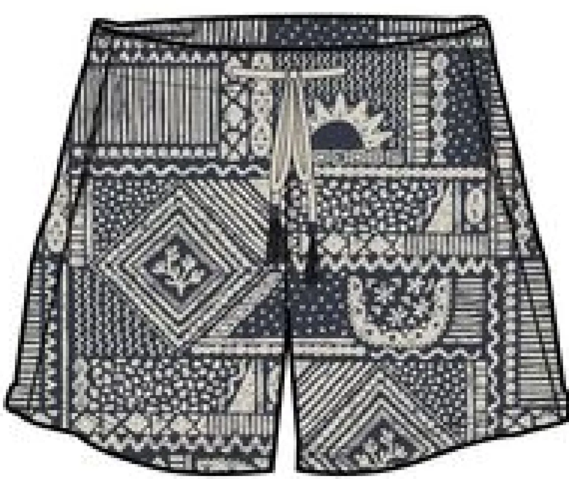 Santosa Woven Shorts - Vintage Patchwork Navy