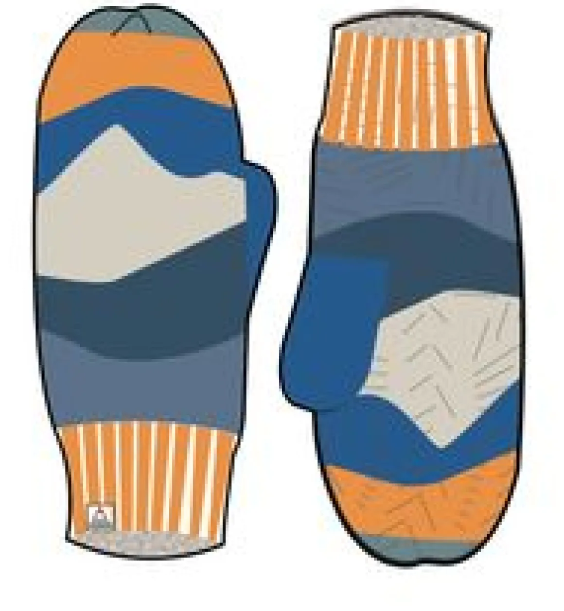 Scenic Recycled Fleece Lined Mittens - Scenic Orange