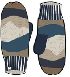 Scenic Recycled Fleece Lined Mittens - Scenic Toffee