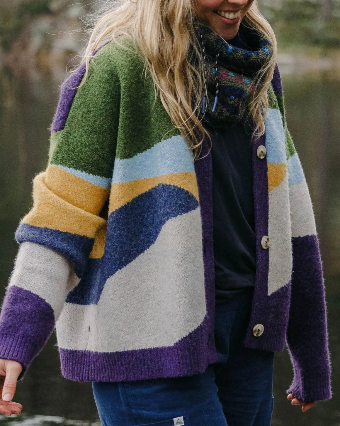 Scenic Recycled Knitted Cardigan - Scenic Deep Plum